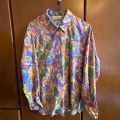 古着　柄シャツ
