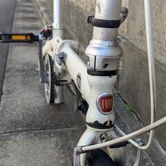 超軽量！ fiat 折りたたみ 自転車 ミニベロ 14インチ ルノー　Renault　軽量　折り畳み　折畳　折畳み　式　チャリ　ホワイト　白の画像