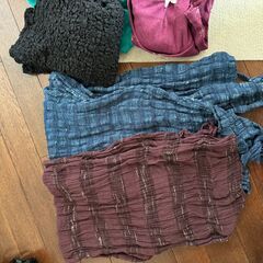 小さなバッグ、タンクトップ、ブラウス、東京三恵製黒のレース上着等　断捨離の画像