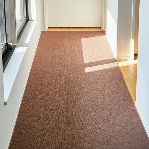 ★値下げしました！　未開封未使用！　ロールカーペット　幅約90㎝×400㎝×3本！　ブラウン！