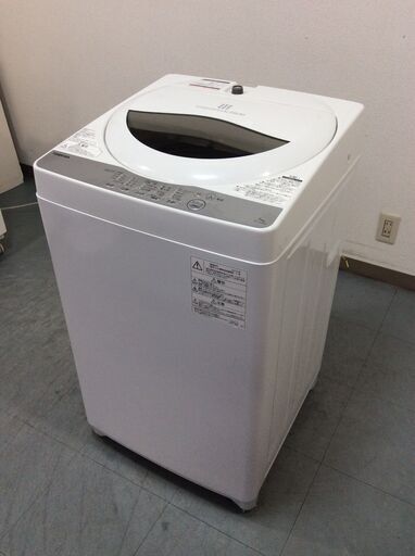 JT9376【TOSHIBA/東芝 5.0㎏洗濯機】美品 2019年製 AW-5G6 家電 洗濯 簡易乾燥付