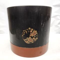 漆塗 丸火鉢 アルミ落とし 幅28cm ひばち 灰 インテリア 札幌市 平岸店の画像