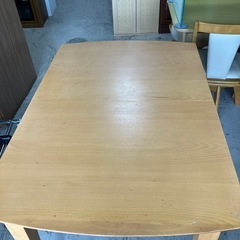 K2408-646 伸長式ダイニングテーブルセット イス2脚 バ...