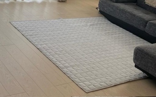 ニトリ　Nクール　ラグ　グレー　美品