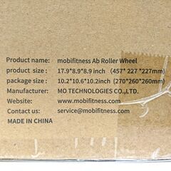 【未使用品】mobifitness Ab Roller Wheel モビフィットネス アブローラーホイール 腹筋ローラー 腹筋トレーニングの画像