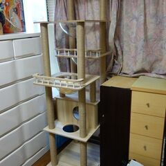 【決まりました。】◆キャットタワー 木製 据え置き 多頭飼い 大...
