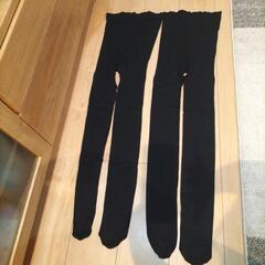 マタニティー　授乳用　ワンピース　マタニティー黒タイツ2枚の画像