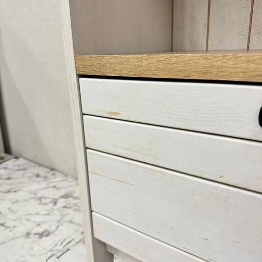  19392  【美品】NITORI 3段引き出し付 フリーラック 棚幅58   ◆大阪市内・東大阪市他 6,000円以上ご購入で無料