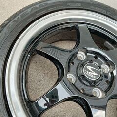 軽自動車 14インチ 人気【リム☆ピカ！】夏用【~90％ 富山】ムーヴ ミラ ワゴンR アルト 165/55R14 ジーノ ラパン エッセ 軽トラック エブリィ アトレー バモス ライフ プレオ サンバー 中古4本  の画像