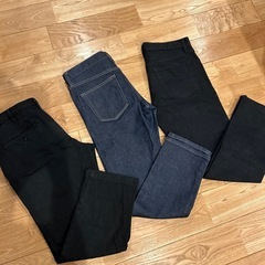 【現金可】メンズ UNIQLO＆無印良品 Ｌサイズ相当 パンツ3...