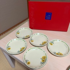 【未使用】ビンセントバンゴッホ　大皿&小皿 ゴッホのひまわり　VINCENT VAN GOGH の画像