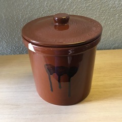 久松蓋付き壺