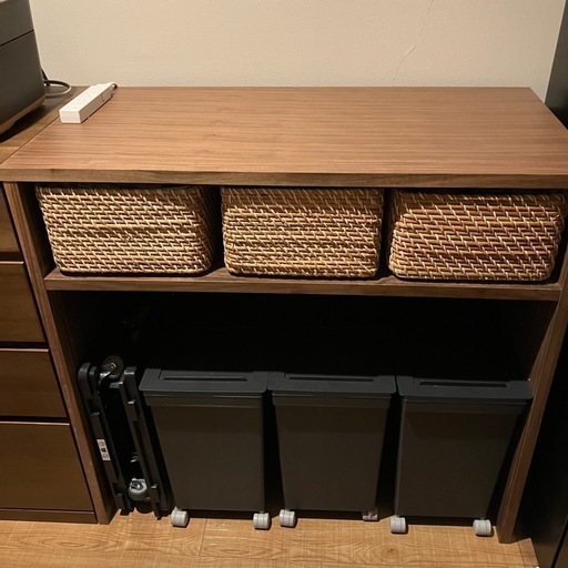 無印良品　木製シェルフ　ウォールナット