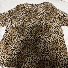 ZARA ヒョウ柄コットンブラウスの画像