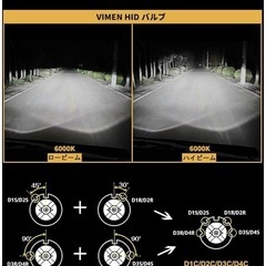 VIMEN ヘッドライト D4S HID バルブ 純正交換用 6000K 35Wの画像