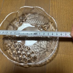 フルーツ柄　ガラス　皿の画像