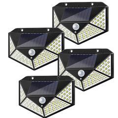 ⑤【新品未使用品】4個セットソーラーセンサーライト  100LE...