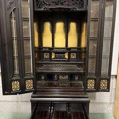 黒檀 仏壇 創価学会 幅54cm×奥行51cm×高さ142cm の画像