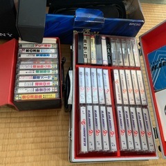 値下げ　本日までSONY ソニー カラオケ機械 KPX-7 マイク3本 カラオケテープ 多数 カラオケ 日本 JAPANESE KARAOKE 歌 昭和レトロ 箱付きの画像
