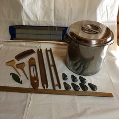 織物の用具、素材、手作りの用具の画像