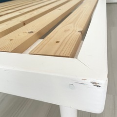 スノコベッドホワイトセミダブルサイズの画像