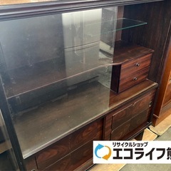 ガラス戸カケ有り　茶棚　飾り棚