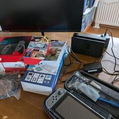 Switch 本体、ソフト、モニター、小物セットの画像