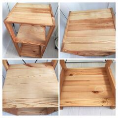 木製ウッド３段ラック　収納　物置　お洒落　インテリア　の画像