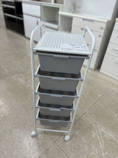 ★ジモティ割あり★  ワゴン 白・グレー H91×D37×W32 クリーニング済み TJ8177