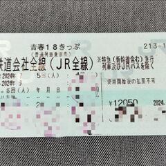 青春18きっぷ　2024年　夏用　残り1回分　②