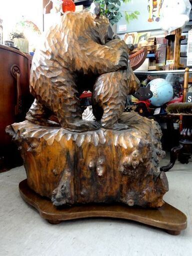 親子熊木彫り　北海道　アイヌ民藝品 親子熊木彫り 北海道 アイヌ民藝品 SINKOP】シンコㇷ゚木彫り熊