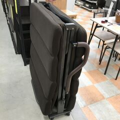 折りたたみベッド 茶 W(幅)96.0×D(奥行き)45.0×H(高さ)110.5cm ※クリーニング済みの画像