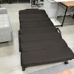 折りたたみベッド 茶 W(幅)96.0×D(奥行き)45.0×H(高さ)110.5cm ※クリーニング済みの画像