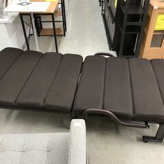 折りたたみベッド 茶 W(幅)96.0×D(奥行き)45.0×H(高さ)110.5cm ※クリーニング済みの画像