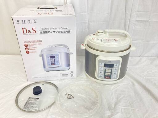 【最終値下げ】JT505 (O) D\u0026S 家庭用マイコン電気圧力鍋 STL-EC50 2018年製 加熱方式 マイコン式 水容量：4.0L 通電のみOK ジャンク扱い 中古現状品現地引き取りのみ