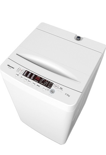 【ほぼ新品】ハイセンス 全自動洗濯機 5.5kg ホワイト