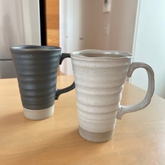 9/13迄★陶器 カップ ビアマグ  陶器 ビールカップ 2色セット