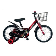 子供キッズ自転車　18インチ　補助輪有(室内保管)の画像