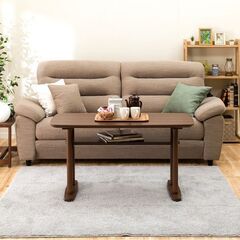 【恵庭】NITORI/ニトリ　センターテーブル　サラ115　ライトブラウン　リビングテーブル　中古品　PayPay支払いOKの画像