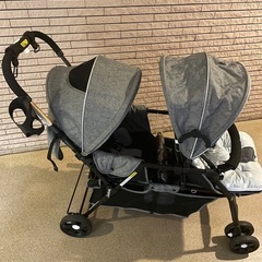 超美品】二人乗り ベビーカー 縦型 ベビーカー 2人乗りベビーカー 双子