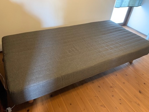 値下げしました☆無印良品ソファベッド木製脚20cmほぼ新品未使用