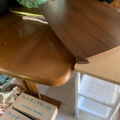 3点まとめ売り ダイニングテーブル 折りたたみ机 収納棚 まとめ...