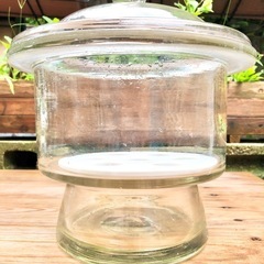 ガラス器具 デシケーター (中) 27cmサイエンスインテリア  蓋付き ☆配送応相談☆の画像
