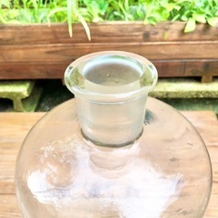 蓋付き ガラスボトル (大) すりガラス蓋 試薬ビン サイエンスインテリア フラワーアレンジメント ☆配送応相談☆の画像