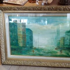 額入り 絵画 油絵 風景画 肉筆画 インテリア アート　/TJ-1967 2F南の画像