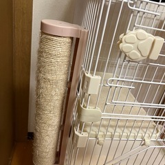 キャットケージ ハンモック付 2段　白の画像
