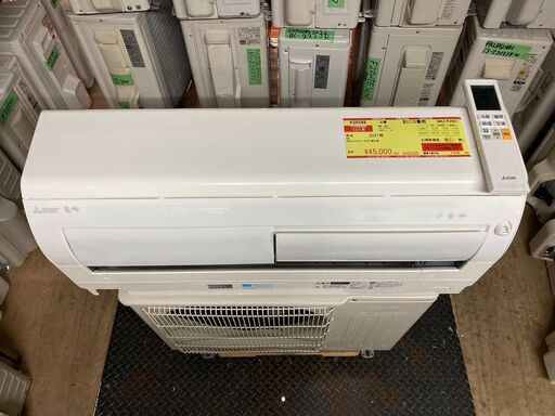 K05588　中古エアコン 三菱 2021年製 主に10畳用 冷房能力 2.8KW / 暖房能力 3.6KW