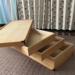【お話中】3段　桐衣装箱　の画像