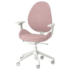 【IKEA/イケア】HATTEFJALL ハッテフィェル オフィスチェア アームレスト付き, グンナレド ライトブラウンピンクの画像