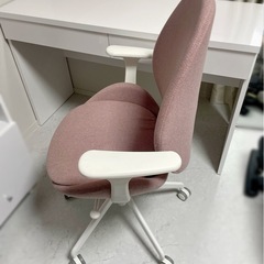 【IKEA/イケア】HATTEFJALL ハッテフィェル オフィスチェア アームレスト付き, グンナレド ライトブラウンピンクの画像